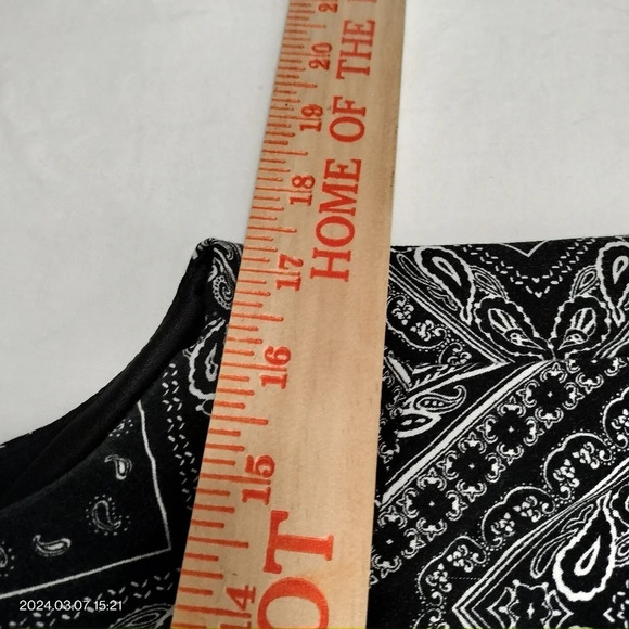 Savanna Jane Size Small Black White Abstract Sleeveless Lined Dress - Picture 10 of 10